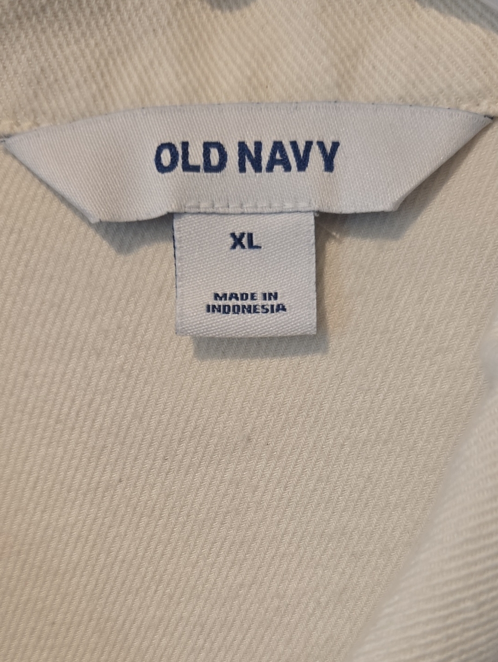 Old Navy Women's Cream Button-Front Jean Jacket - Picture 3 of 3